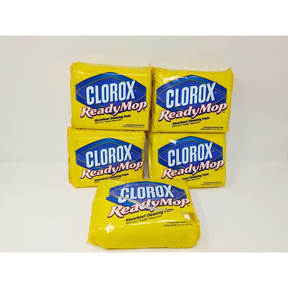 Clorox ReadyMop Absorbent Cleaning Refill Pads 37 1 Open Pack 4 Sealed Packs